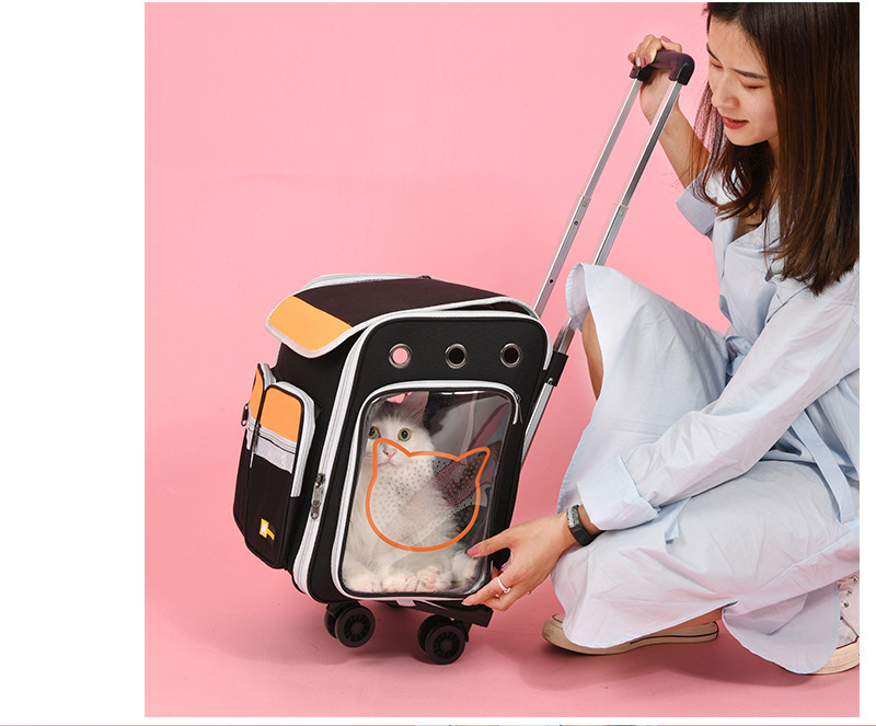 New Pet Trolley Bag Large Capacity Pet Luggage Pet Bag Dog Bag Pet Backpack Cat Bag