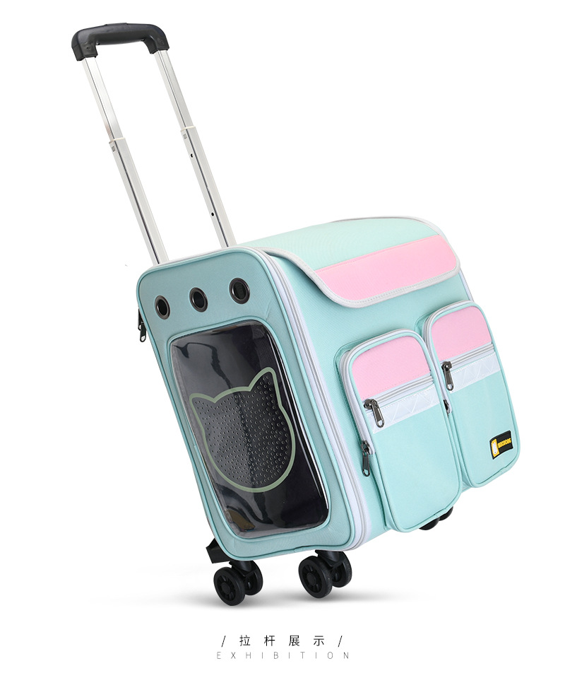 New Pet Trolley Bag Large Capacity Pet Luggage Pet Bag Dog Bag Pet Backpack Cat Bag