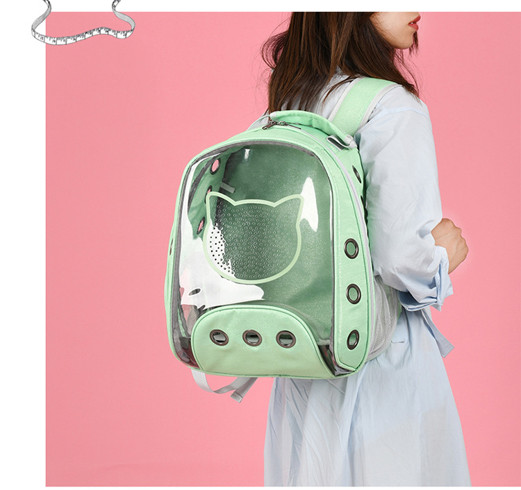 New Pet Bag Pet Backpack Solid Color Cat Bag Transparent Space Bag Outdoor Portable Space Capsule Dog Backpack