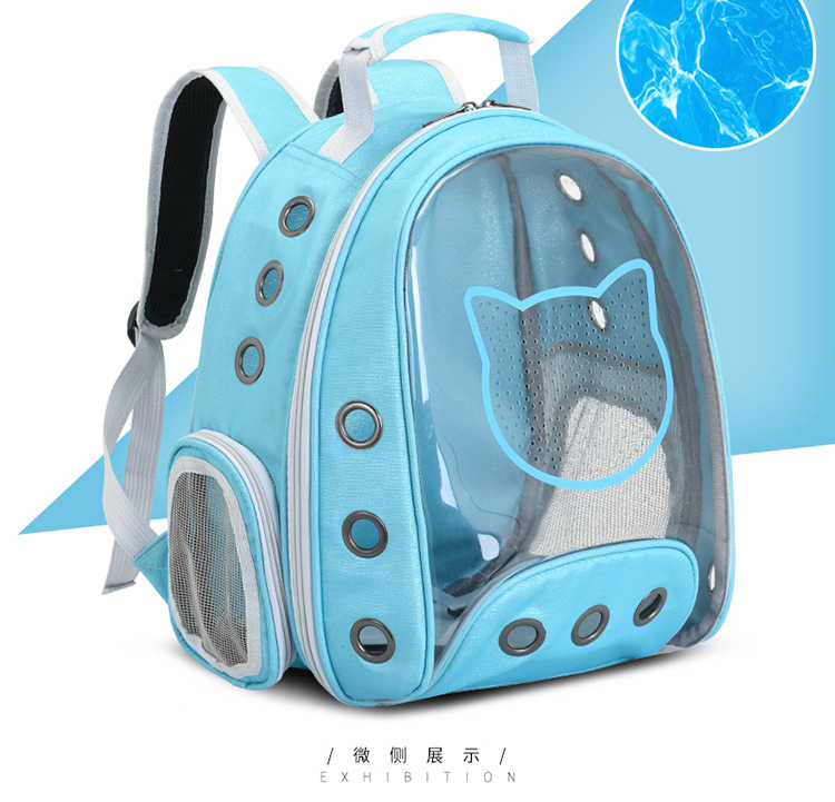 New Pet Bag Pet Backpack Solid Color Cat Bag Transparent Space Bag Outdoor Portable Space Capsule Dog Backpack