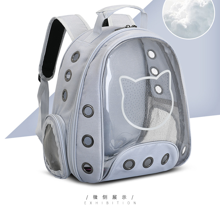 New Pet Bag Pet Backpack Solid Color Cat Bag Transparent Space Bag Outdoor Portable Space Capsule Dog Backpack