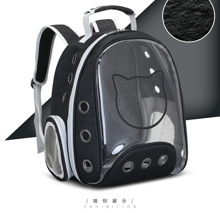 New Pet Bag Pet Backpack Solid Color Cat Bag Transparent Space Bag Outdoor Portable Space Capsule Dog Backpack