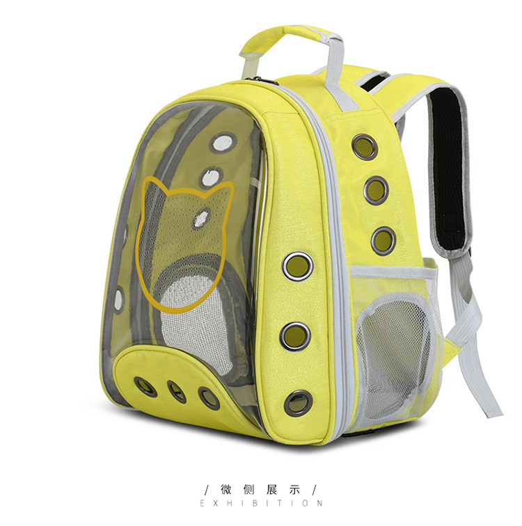 New Pet Bag Pet Backpack Solid Color Cat Bag Transparent Space Bag Outdoor Portable Space Capsule Dog Backpack