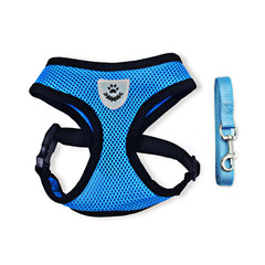 Factory direct sale of new pet chest straps breathable vest - style dog chest and back leash leash walking dog harness
