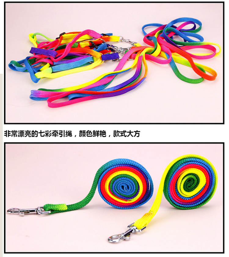 T Pet Supplies Wholesale Colorful Nylon Chest and Back Cover Hand Holding Rope Teddy Dog Leash Cat Nylon Tow Rope Hand Holding Rope