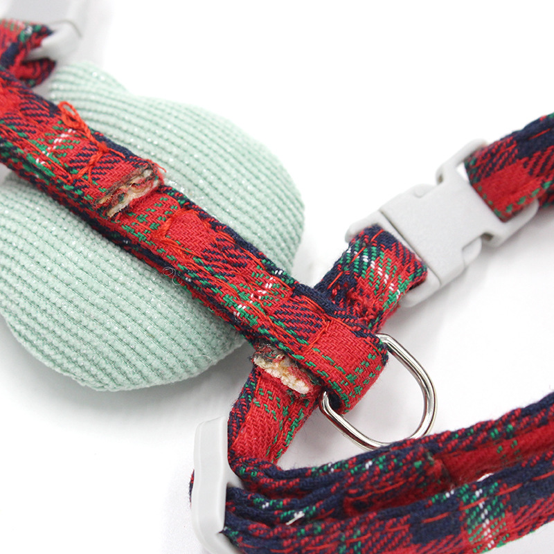 New Cat Pulling Rope I-Shaped Cat Chain Dog Leash Cute Bear Head Pet's Chest-Back Traction Belt Wholesale