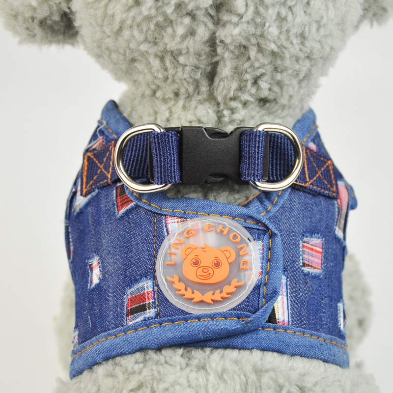 Upgraded Pet Vest Cowboy Chest Back Dog Cowboy Hand Holding Rope Cat Leash Set for Cats and Dogs