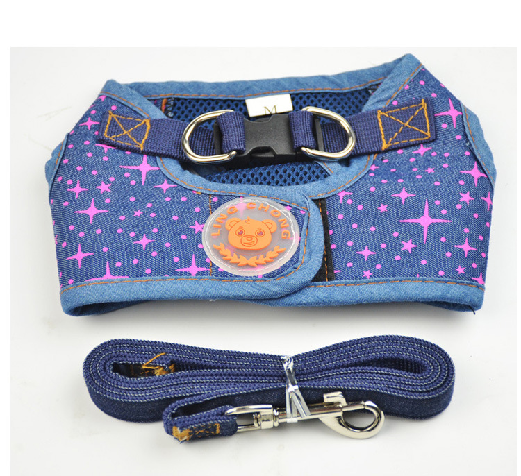 Upgraded Pet Vest Cowboy Chest Back Dog Cowboy Hand Holding Rope Cat Leash Set for Cats and Dogs