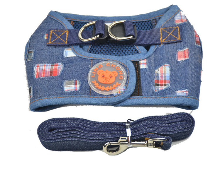 Upgraded Pet Vest Cowboy Chest Back Dog Cowboy Hand Holding Rope Cat Leash Set for Cats and Dogs