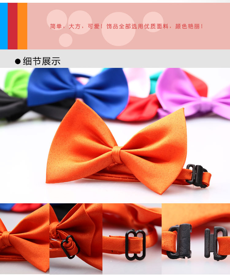 Factory Direct Sales Pet Tie Korean Style Cute Scarf Dog Cat Adjustable Bow Tie Collar
