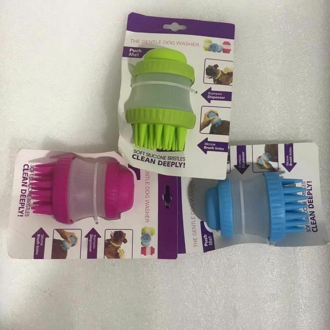 Foot cup dog bath massage brush silicone comb pet cleaning products cat hair brush hair removal grooming tool Foot cup dog bath massage brush silicone comb pet cleaning products cat hair brush hair removal grooming tool