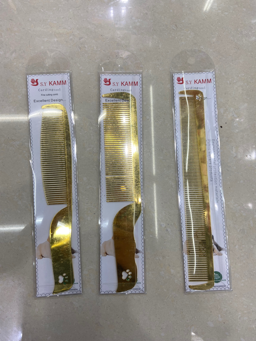 Dog comb Dog grooming comb stainless steel pet comb electroplating metal pet comb Dog comb Dog grooming comb stainless steel pet comb electroplating metal pet comb