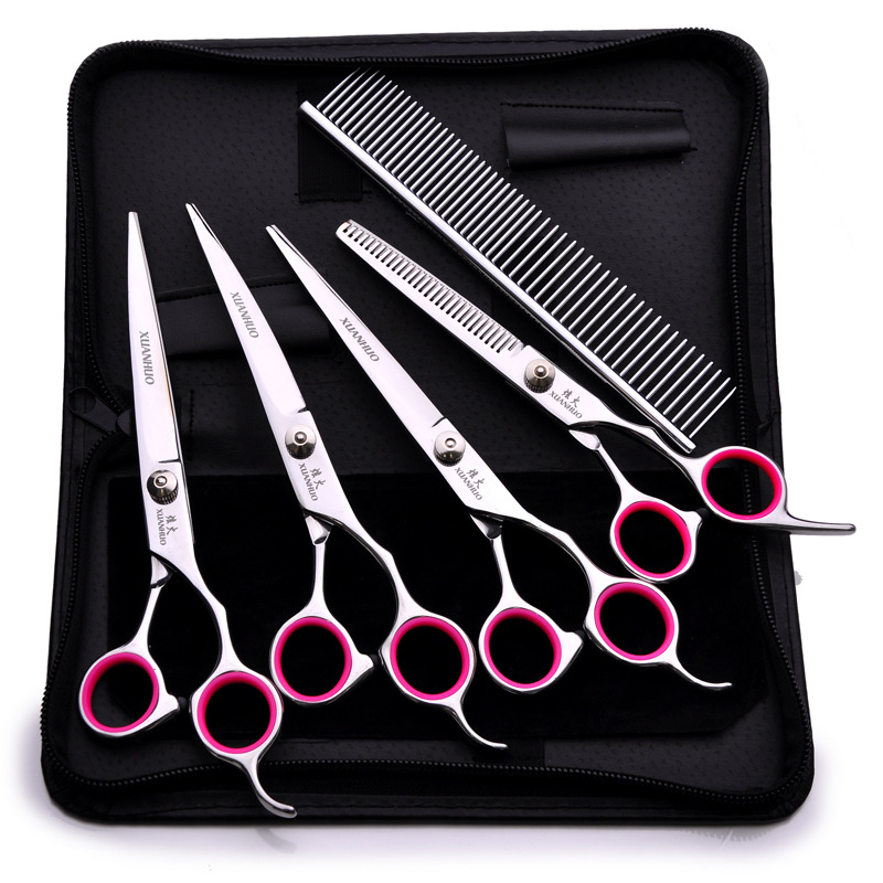 Trimming Hair Pet Scissors Straight Snips 7-Inch Scissors Bend down and Tilt up Scissors Pet Grooming Pet Scissors