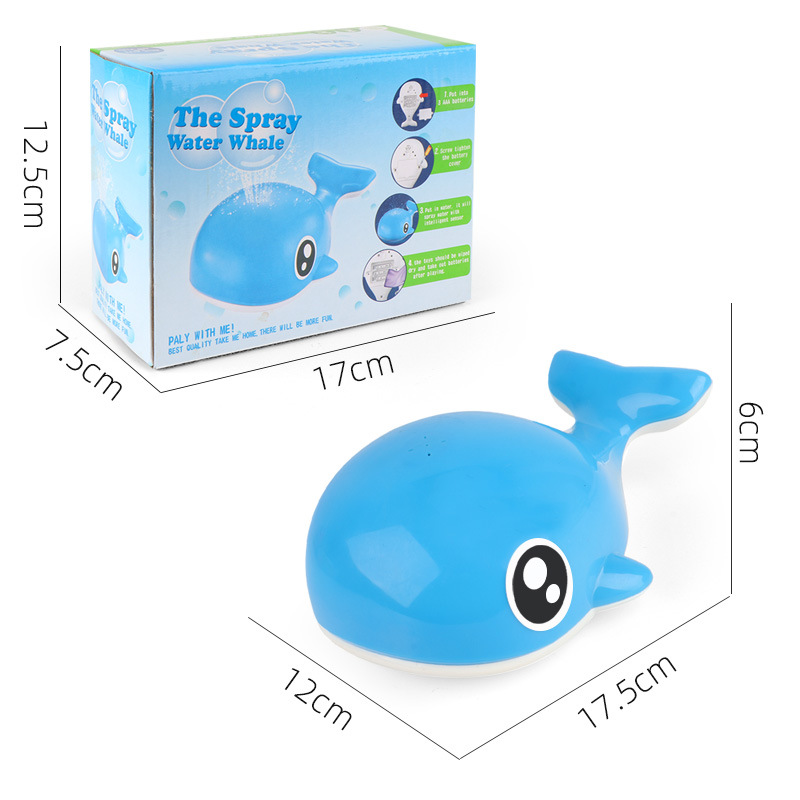 Cross-Border Hot Bathroom Induction Electric Lamplight Automatic Water Spray Whale Children Bath Splash Water Pet Toys