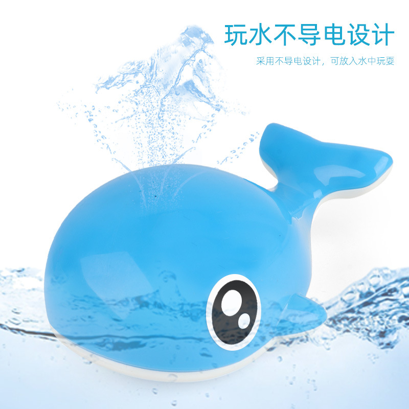 Cross-Border Hot Bathroom Induction Electric Lamplight Automatic Water Spray Whale Children Bath Splash Water Pet Toys
