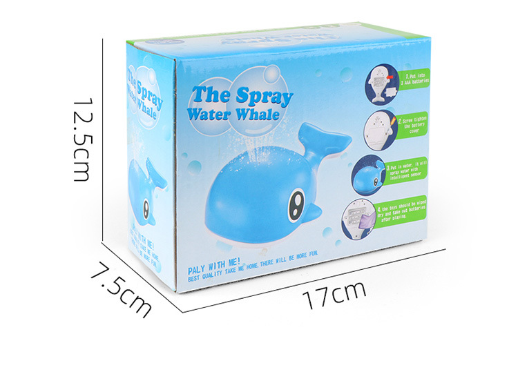 Cross-Border Hot Bathroom Induction Electric Lamplight Automatic Water Spray Whale Children Bath Splash Water Pet Toys