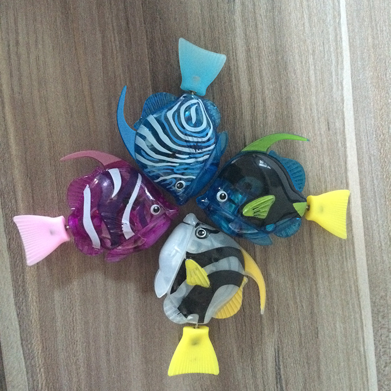 Foreign Trade Electric Fish Swimming Electronic Pet Fish Simulation Magic Light Induction Clownfish Bath Toys