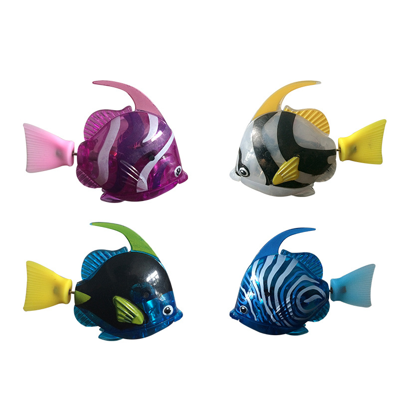 Foreign Trade Electric Fish Swimming Electronic Pet Fish Simulation Magic Light Induction Clownfish Bath Toys