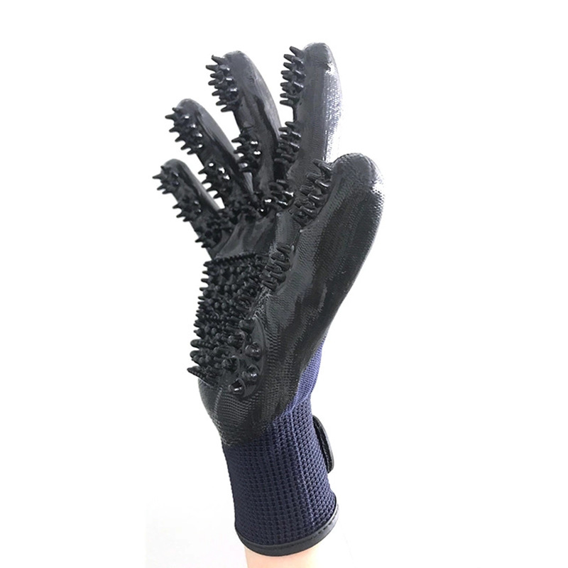 Pet Supplies Pet Gloves Comb Hair Removal Beauty Gloves Dogs and Cats Bath Massage Rubber Horse Washing Gloves