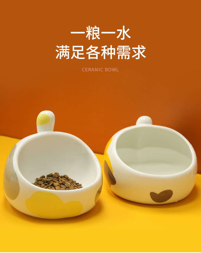 Spot New Product Fart Egg Pet Bowl Ceramic Cat Bowl Protective Cervical Spine Easy to Clean High Foot Pet Food Basin Spot New Product Fart Egg Pet Bowl Ceramic Cat Bowl Protective Cervical Spine Easy to Clean High Foot Pet Food Basin