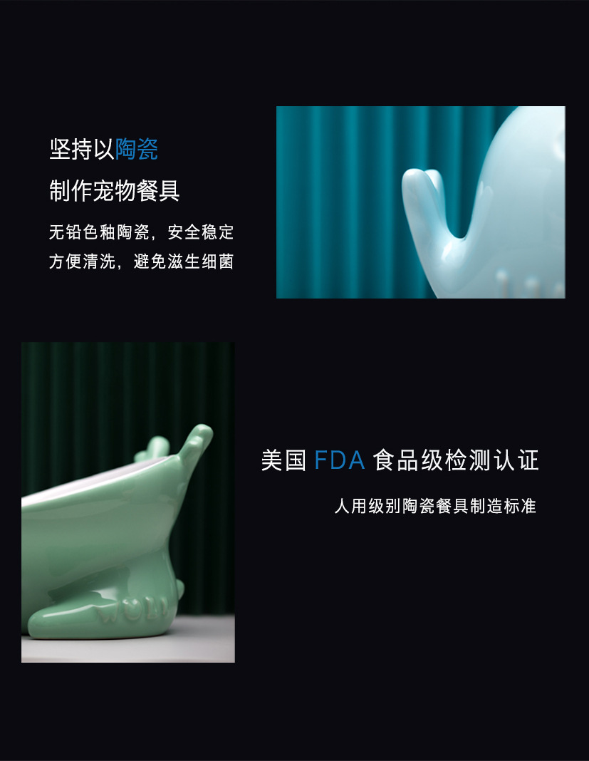Cat Bowl Ceramic High Foot Pet Bowl Oblique Mouth Cat Basin Animal Easy to Clean Cute Ceramic Pet Food Basin Cat Bowl Ceramic High Foot Pet Bowl Oblique Mouth Cat Basin Animal Easy to Clean Cute Ceramic Pet Food Basin