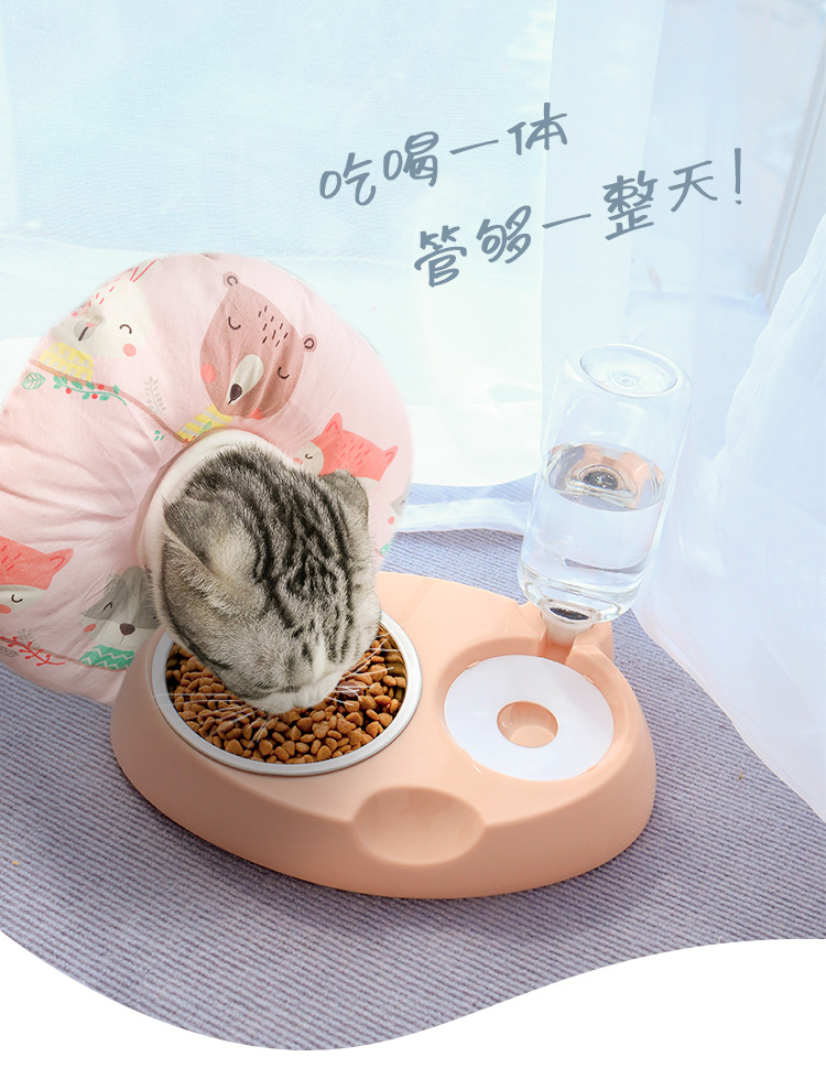 Cat Bowl Double Bowl Cat Food Holder Cat Food Bowl Cat Food Basin Cat Water Bowl Pet Bowl Dog Bowl Anti-Tumble Automatic Drinking Water Cat Bowl Double Bowl Cat Food Holder Cat Food Bowl Cat Food Basin Cat Water Bowl Pet Bowl Dog Bowl Anti-Tumble Automatic Drinking Water
