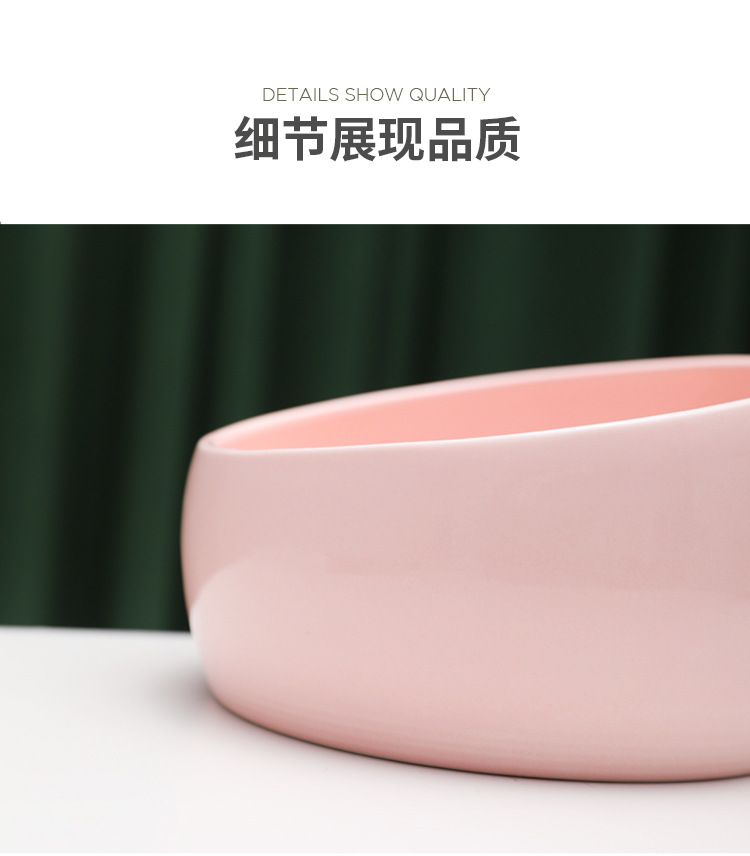 New Bobo Pet Bowl Laid-Back Cat Food Holder Dog Bowl Oblique Non-Slip Large Capacity Ceramic Cat Bowl
