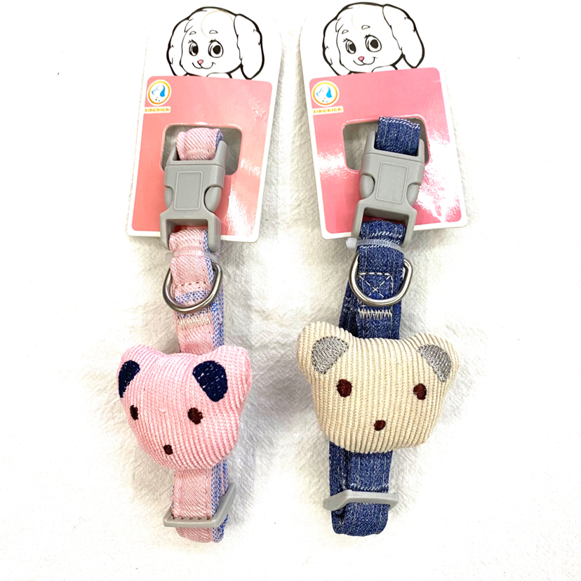 Pet Chain Pure Cotton Checked Cloth Collar Pet Chain Pure Cotton Checked Cloth Collar