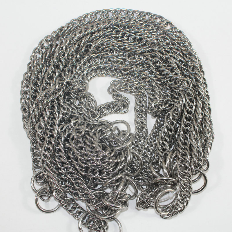 Double Twisted Stainless Steel P Chain Stainless Steel Pet Chain Grinding Training P Chain Large Dog Dog Collar Anti-Bite Control Chain