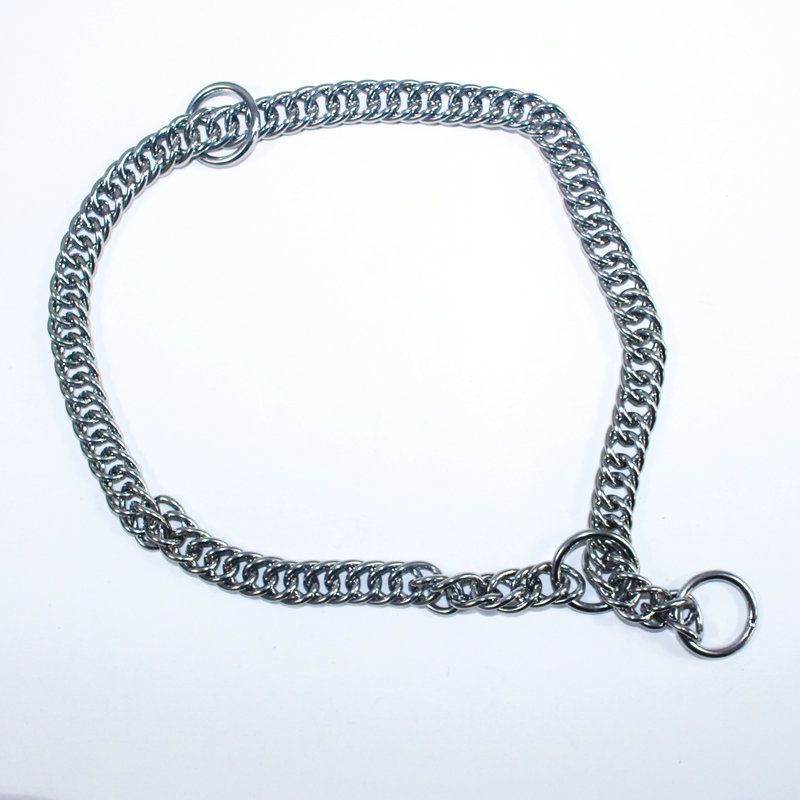Double Twisted Stainless Steel P Chain Stainless Steel Pet Chain Grinding Training P Chain Large Dog Dog Collar Anti-Bite Control Chain