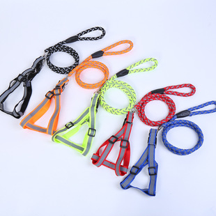 Love is still pet wholesale spot pet rope grid patch cloth with chest and back dog leash manufacturers direct sales Love is still pet wholesale spot pet rope grid patch cloth with chest and back dog leash manufacturers direct sales