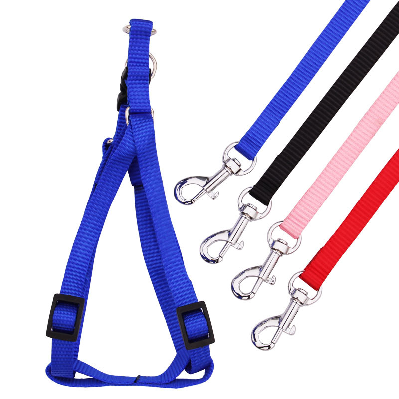 Small Nylon Chest Strap Nylon Tow Rope Teddy Dog Chain Pet Rope Dog Chain Multi-Color Optional