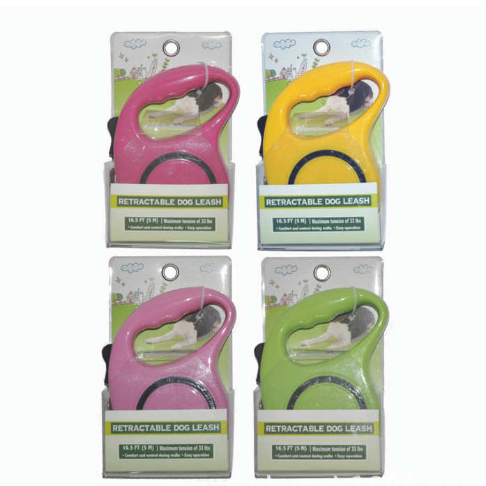 The manufacturer can supply automatic telescopic tractor pet rope dog to walk the dog rope 3 meters 5 meters.