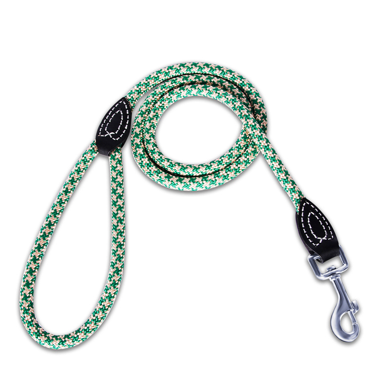 Factory direct leather, imported dog towing rope, imitation nylon dog rope, round dog chain medium large pet rope Factory direct leather, imported dog towing rope, imitation nylon dog rope, round dog chain medium large pet rope
