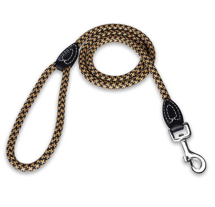 Factory direct leather, imported dog towing rope, imitation nylon dog rope, round dog chain medium large pet rope Factory direct leather, imported dog towing rope, imitation nylon dog rope, round dog chain medium large pet rope