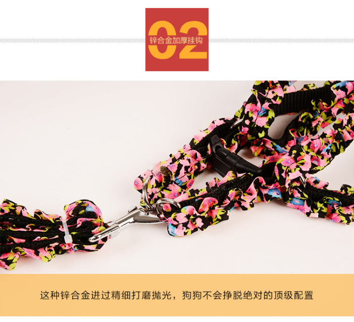 Manufacturer wholesaling pet rope satin cute small and small dogs pulling rope teddy bomei dog suit chest strap. Manufacturer wholesaling pet rope satin cute small and small dogs pulling rope teddy bomei dog suit chest strap.
