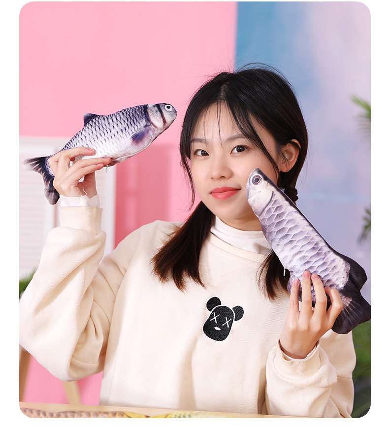 Douyin pet electric fish plush toy will jump the fish usb charging simulation fish tickle cat an artifact fish baby Douyin pet electric fish plush toy will jump the fish usb charging simulation fish tickle cat an artifact fish baby