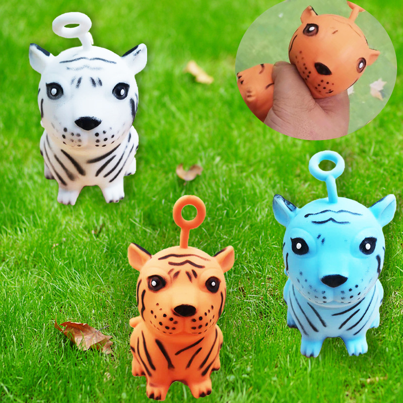 New Year of Tiger Cute Pet Squeezing Toy Pressure Reduction Toy TPR Decompression Flour Vent Ball Children's Toys Wholesale New Year of Tiger Cute Pet Squeezing Toy Pressure Reduction Toy TPR Decompression Flour Vent Ball Children's Toys Wholesale