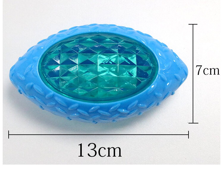 Pet Dog Toy Ball Environmental Protection Bite-Resistant Throwing Training Rugby Sound Flash Rubber Interactive Tooth Cleaning Wholesale Pet Dog Toy Ball Environmental Protection Bite-Resistant Throwing Training Rugby Sound Flash Rubber Interactive Tooth Cleaning Wholesale