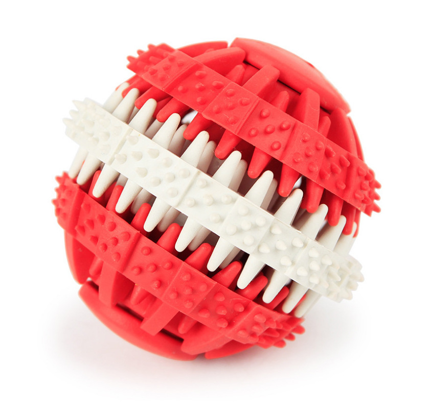 Pet Toy Ball Rubber Ball Bite-Resistant Molar Tooth Cleaning Ball Pet Molar Toy Rubber Dog Toys
