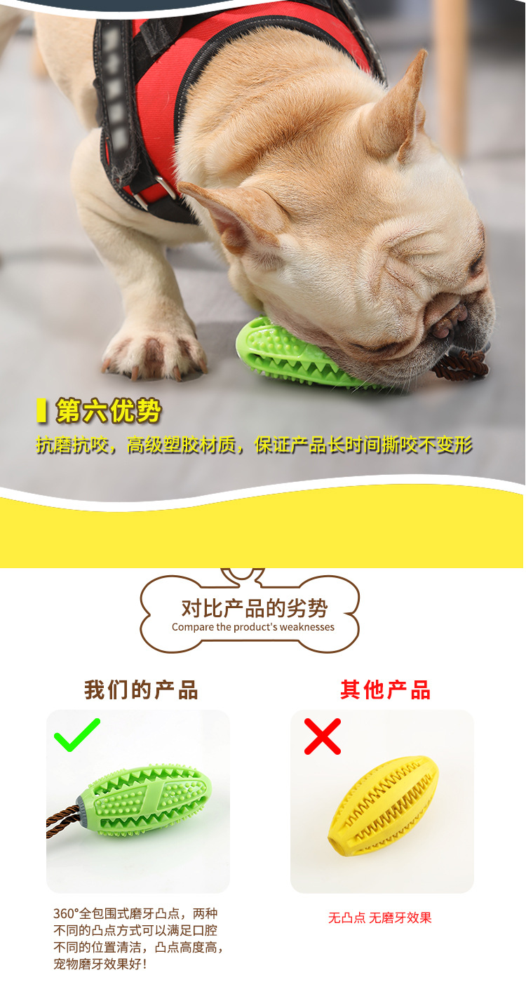 Amazon 's new TPR dog tooth cleaning toothbrush decompresses the elastic rubber grinding ball, which can resist the bite and leak Amazon 's new TPR dog tooth cleaning toothbrush decompresses the elastic rubber grinding ball, which can resist the bite and leak
