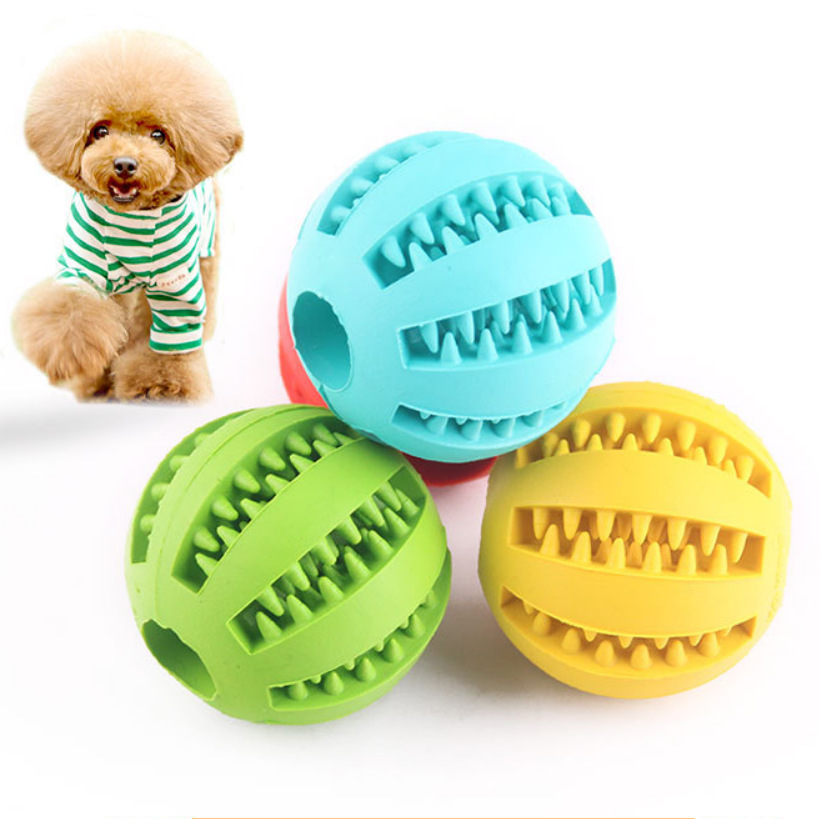 Friends Pet Toys Rubber Watermelon Molar Teeth Toys Pet Chewing Ball Bite-Resistant Tooth Cleaning Ball More Sizes