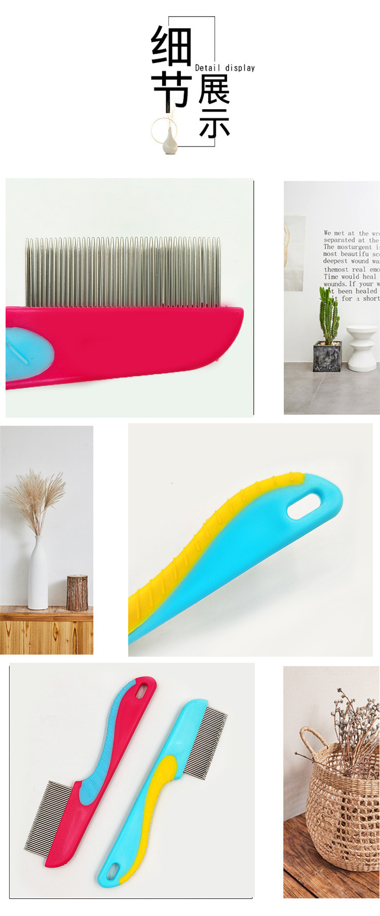 Pet Flea Stainless Steel Comb Insect Removal Egg Grate Comb Lice Comb Knot Opening Beauty Seahorse Comb Short Needle Pet Flea Stainless Steel Comb Insect Removal Egg Grate Comb Lice Comb Knot Opening Beauty Seahorse Comb Short Needle