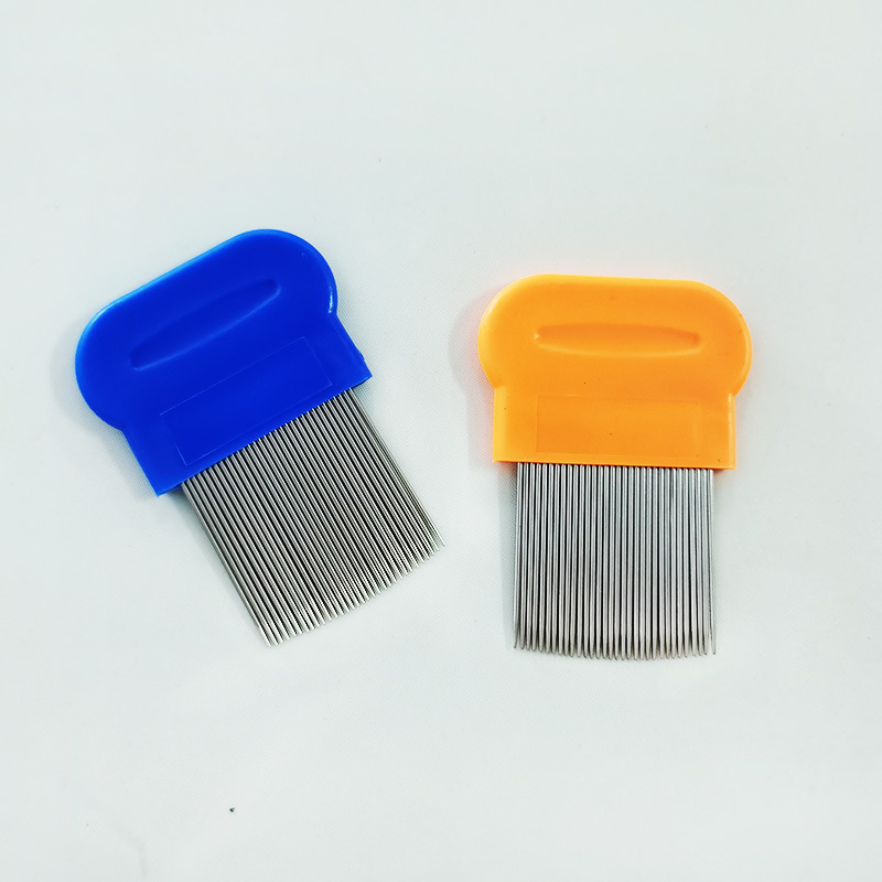 Long Needle Pet Comb Dog Flea Cleaning Comb Stainless-Steel Needle Grate Comb Lice Removal Depulization Dense Gear Comb Stall