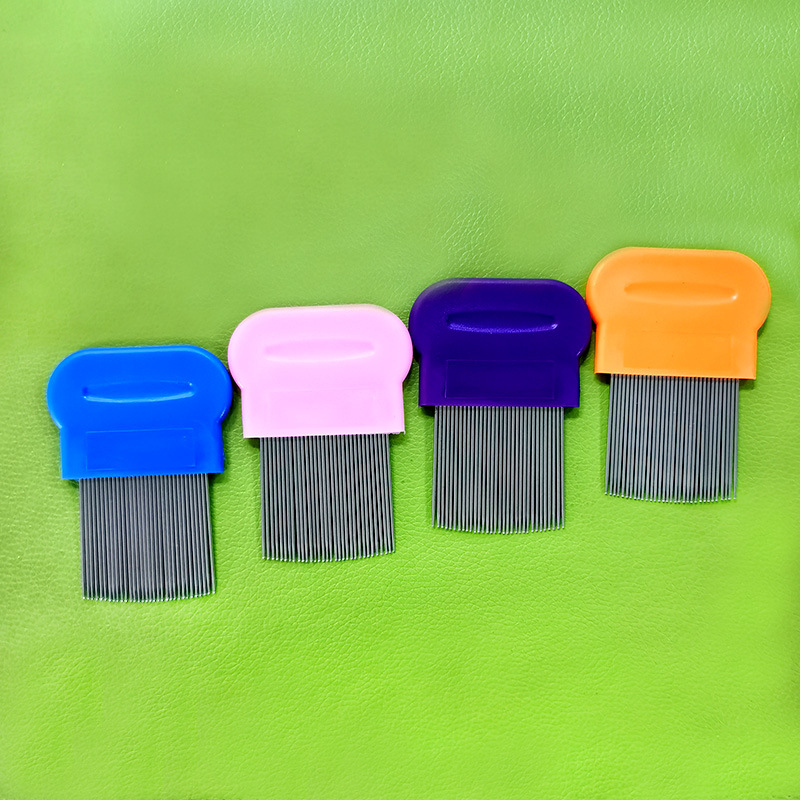 Long Needle Pet Comb Dog Flea Cleaning Comb Stainless-Steel Needle Grate Comb Lice Removal Depulization Dense Gear Comb Stall