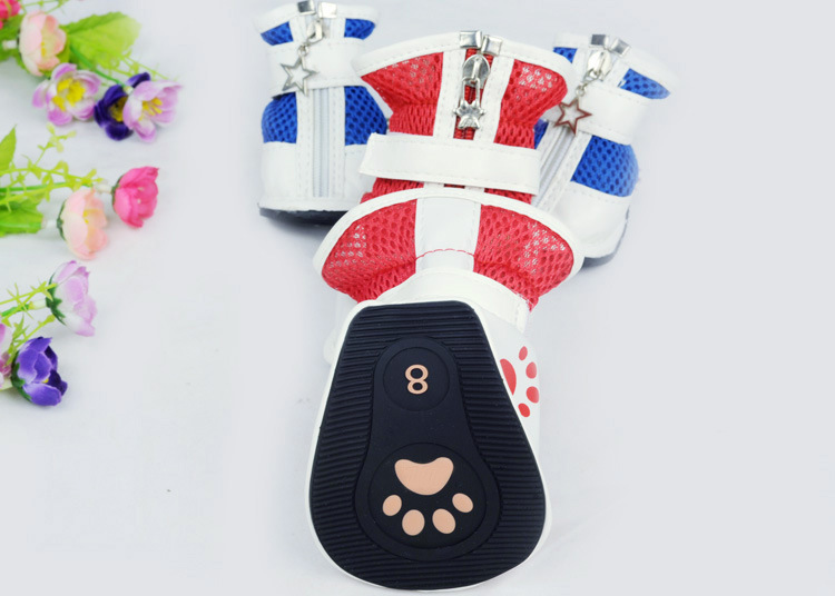 Spring/Summer Pet Shoes Summer New Non-Slip Soft Bottom Beef Tendon Bottom Breathable Mesh Dog Shoes Poodle Shoes Spring/Summer Pet Shoes Summer New Non-Slip Soft Bottom Beef Tendon Bottom Breathable Mesh Dog Shoes Poodle Shoes
