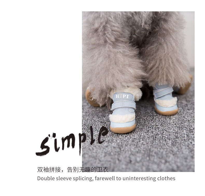 New Pet Shoes Winter Thick Cotton Shoes Warm Non-Slip Set of 4 Teddy Bear Small Dogs Dog Shoes New Pet Shoes Winter Thick Cotton Shoes Warm Non-Slip Set of 4 Teddy Bear Small Dogs Dog Shoes