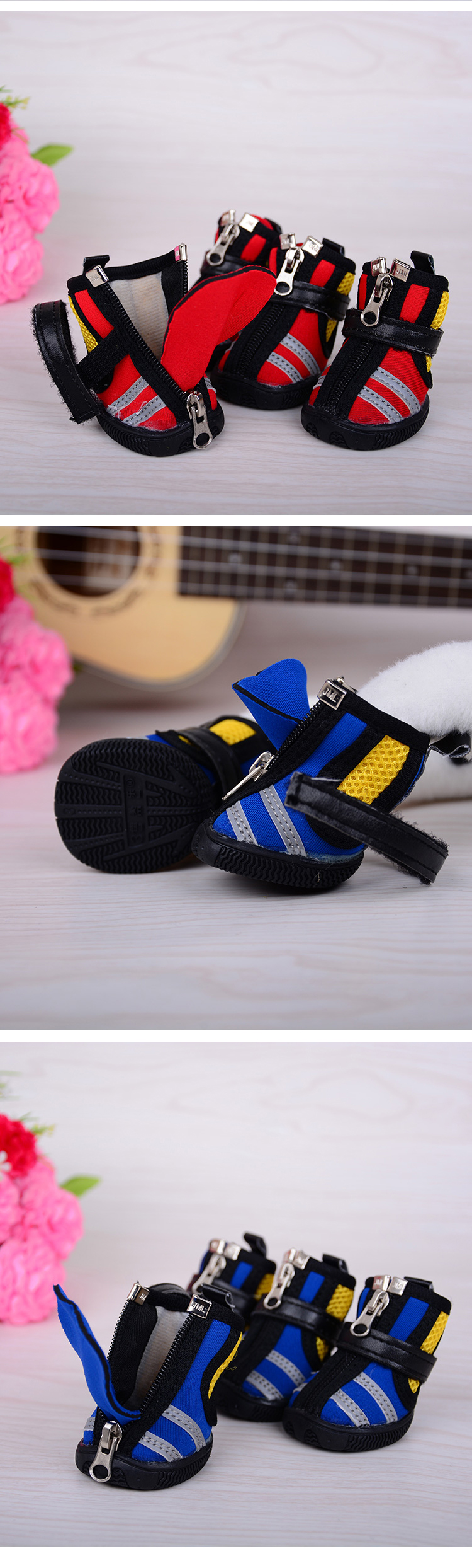 Lanboer pet shoes, pet shoes reflective striped small dog shoes, American and European windproof dog shoes. Lanboer pet shoes, pet shoes reflective striped small dog shoes, American and European windproof dog shoes.