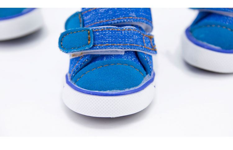 Lanboer blue Boer pet shoes new sports skid resistant canvas shoes small and medium sized dog shoes Lanboer blue Boer pet shoes new sports skid resistant canvas shoes small and medium sized dog shoes