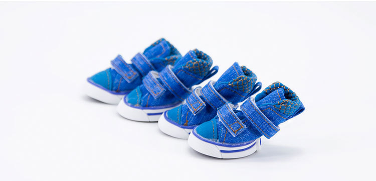 Lanboer blue Boer pet shoes new sports skid resistant canvas shoes small and medium sized dog shoes Lanboer blue Boer pet shoes new sports skid resistant canvas shoes small and medium sized dog shoes